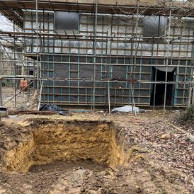 Excavation for rainwater tank